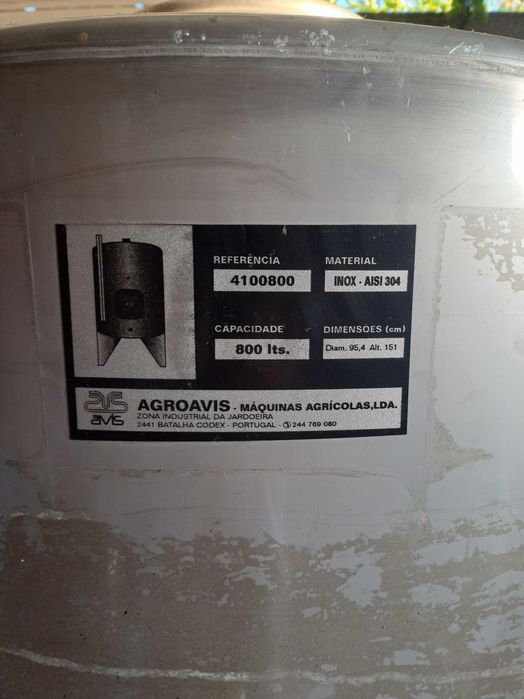 deposito de inox 800L - Ourém - urgente
