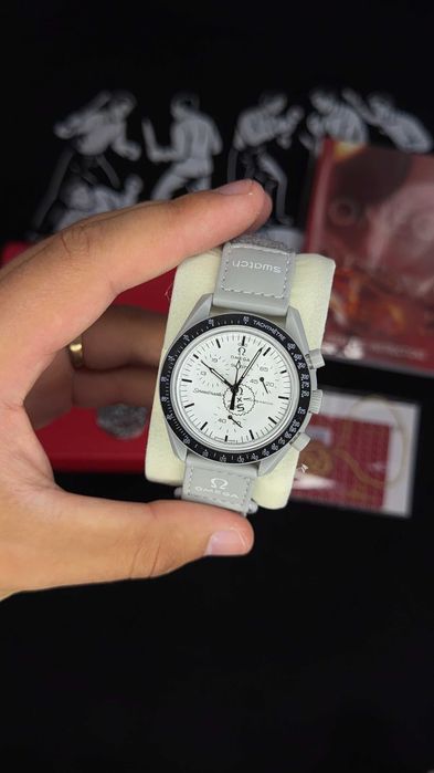 Мужские наручные премиум часы Omega Swatch годинник на подарок