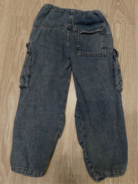 ‼️ джинси карго Zara 128 7 8 бермуди з карманами накладними