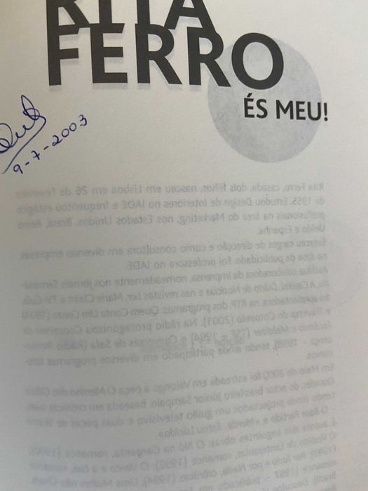 Livro Rita Ferro - És meu!