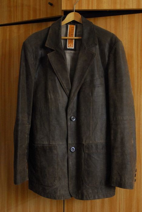 Marynarka kurtka blazer katana płaszcz skóra zamsz M/L vintage 50/52