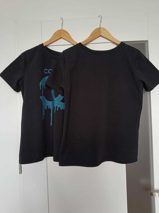 2 czarne koszulki Tshirty z napisem cocomore rozmiar M