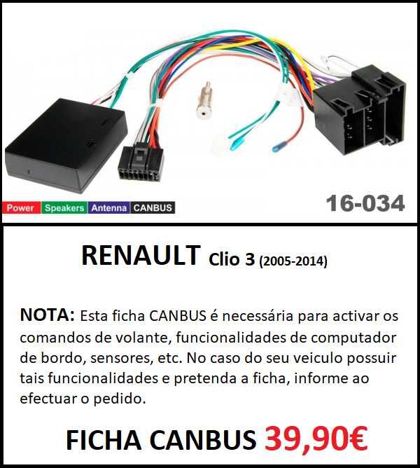 Rádio 2DIN 9"• Renault Clio 3 III • (2005 a 2014) • Android [4+64GB]