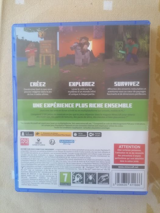 Minecraft - ps5 como novo