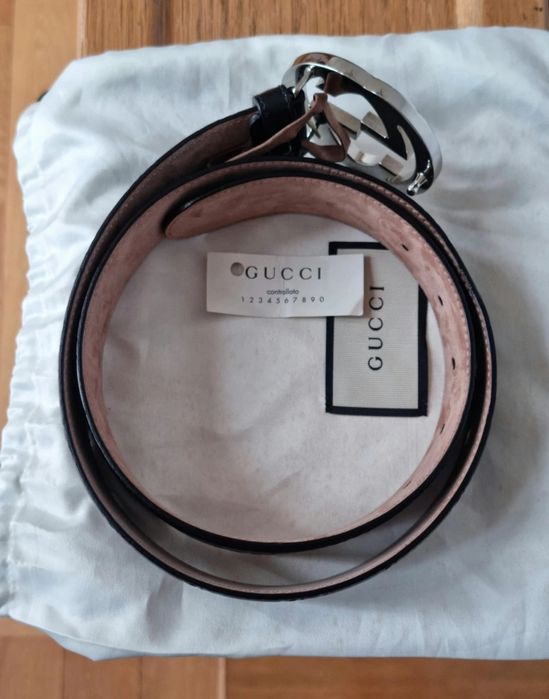 Cinto Gucci Preto 85cm