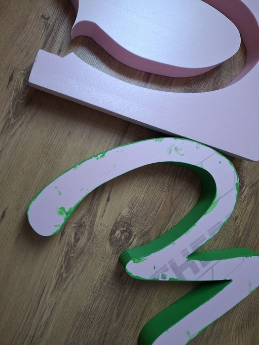 Numer domu 3 duży ok. 40 cm w 3D zielony