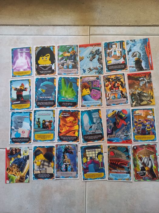 Cartas lego Jurassic park e cartas Ninjago
