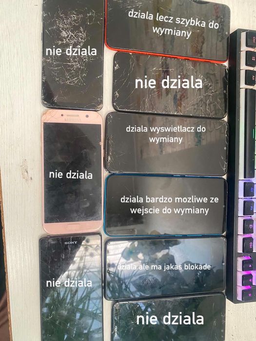 telefony nie dzialajace i dzialajace
