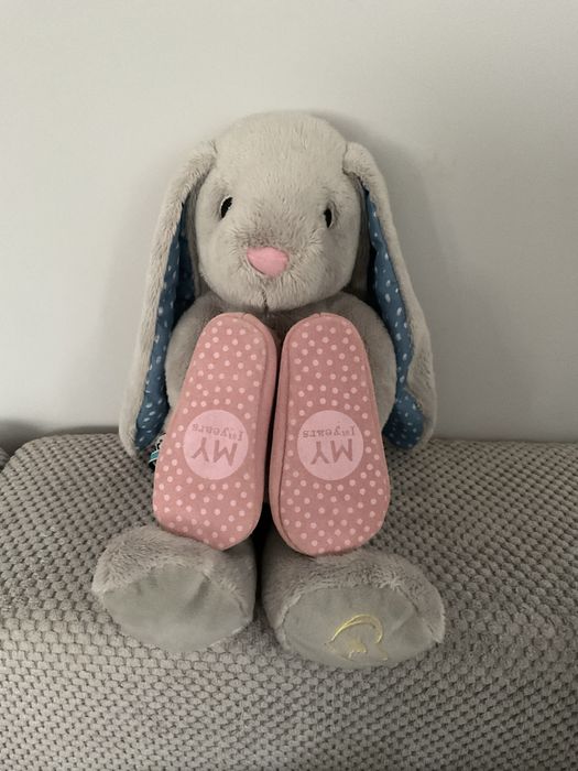 Buciki niechodki różowe zamszowe baletki buty niemowlęce