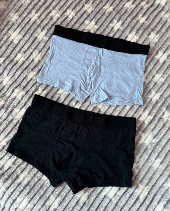 Мужские трусы черные голубые боксерки чоловічі труси боксери чорні