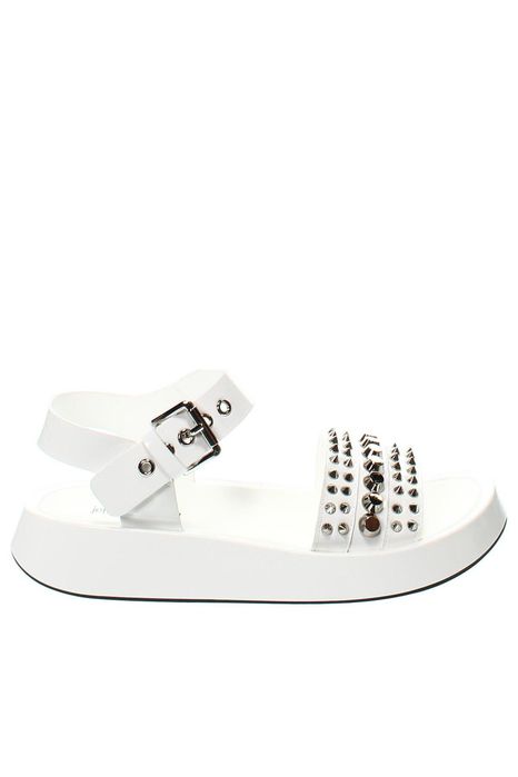 Sandały białe z ćwiekami Jeffrey Campbell 37