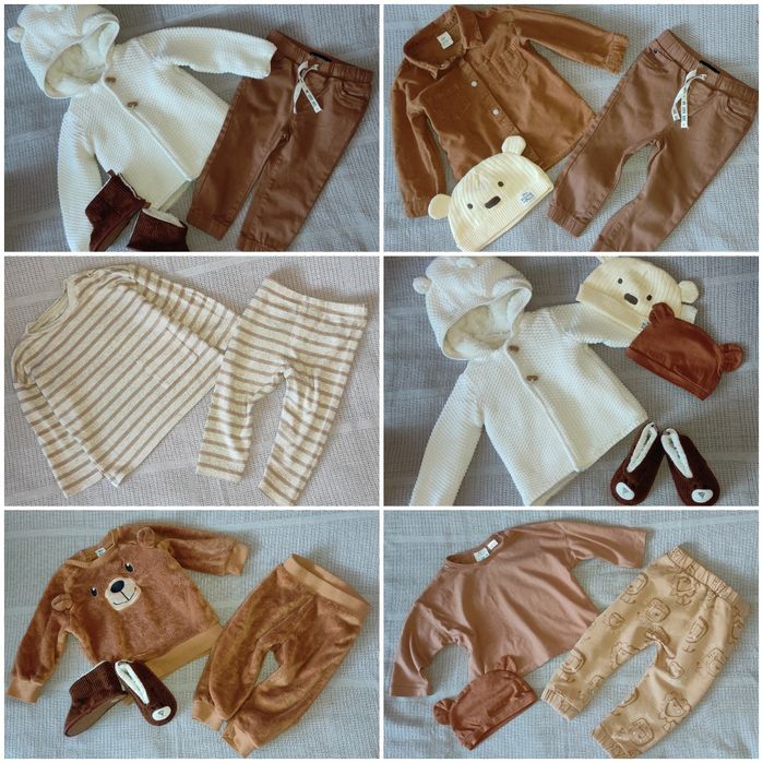 Mega paka Synek Smutne Beżowe Dziecko 68-80 H&M Next George