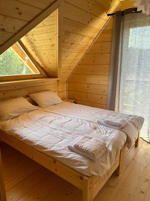 Noclegi, komfortowe domki z bala 70m2, Zwierzyniec