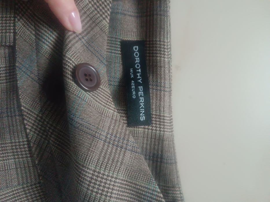 Spódnica Dorothy Perkins 42 oliwkowa w kratkę