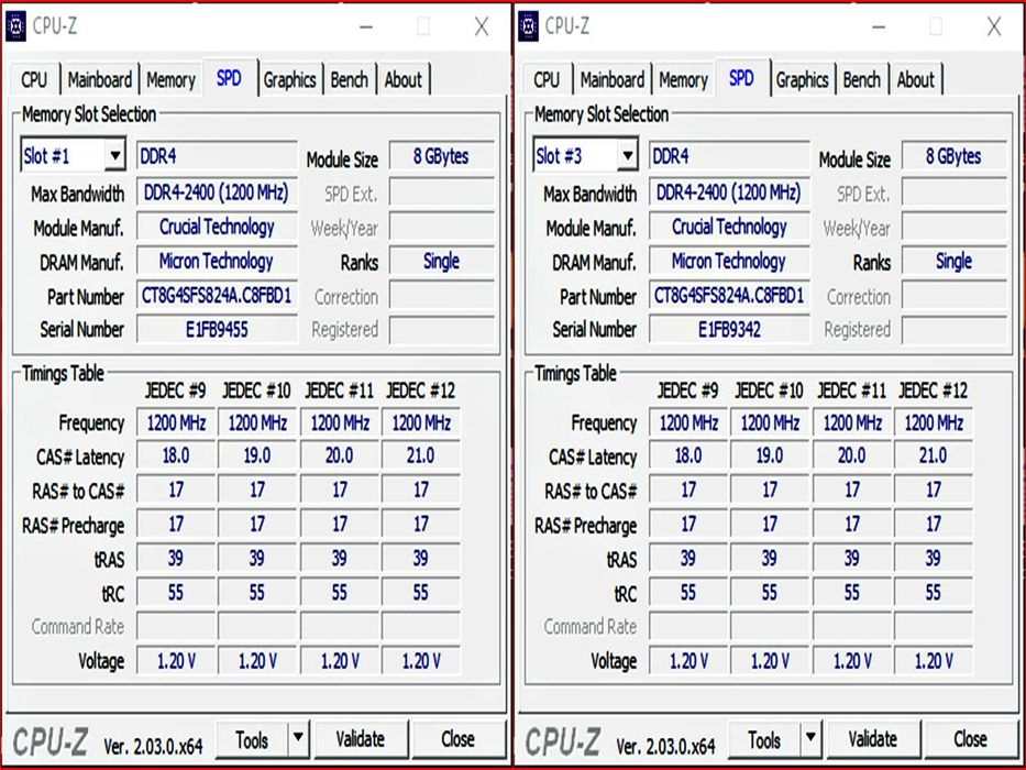 DDR4 16GB CRuciaL 2400