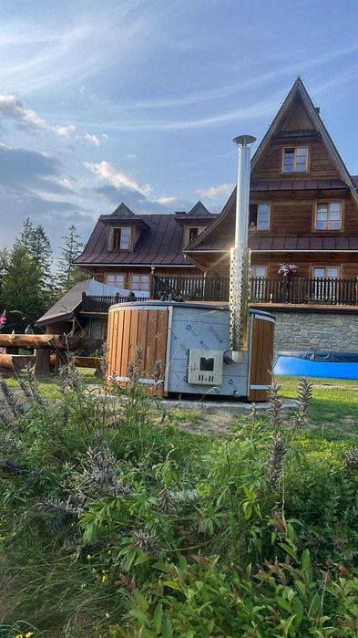 Balia ogrodowa KOMPLET OPCJA/Jacuzzi ogrodowe/Ruska Bania/Gorąca bania