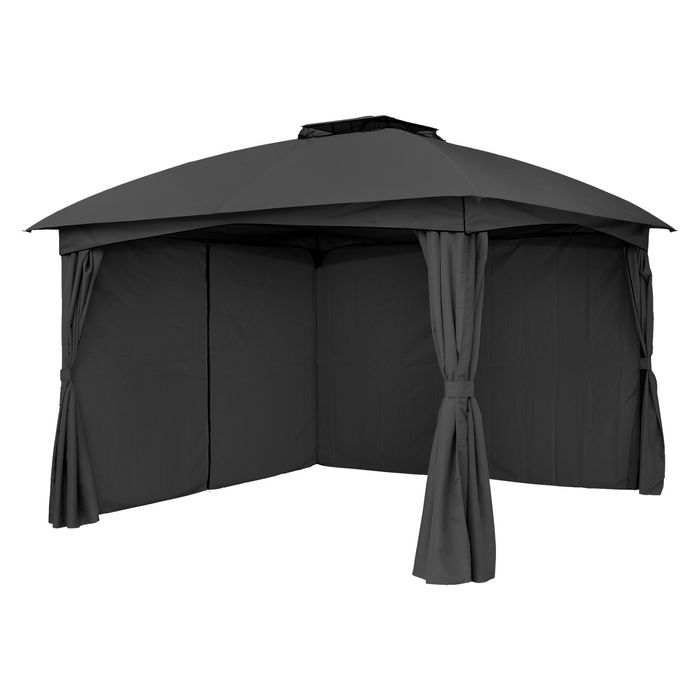 Ściany do pawilonu ogrodowego kolor antracyt 296 x 195 cm