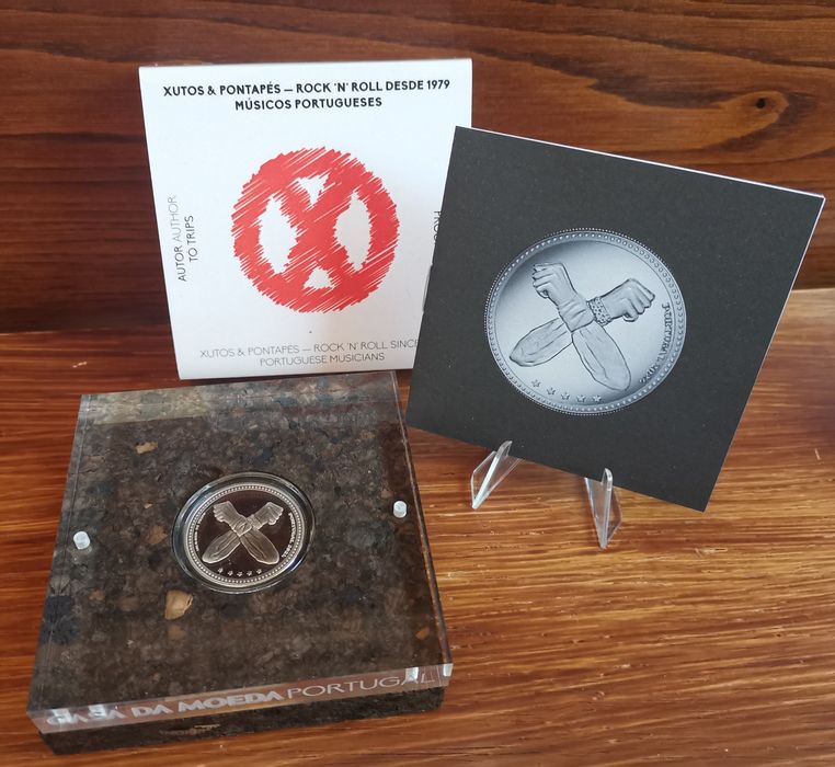 Moeda prata Xutos e pontapés proof