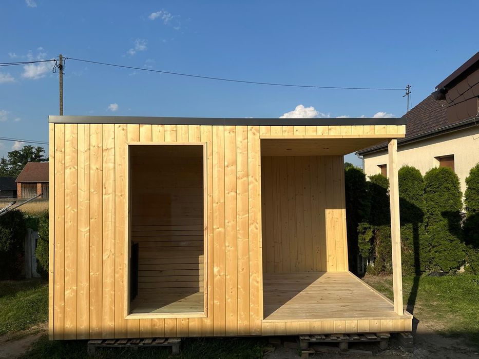 Sauna ogrodowa z przedsionkiem kompletna