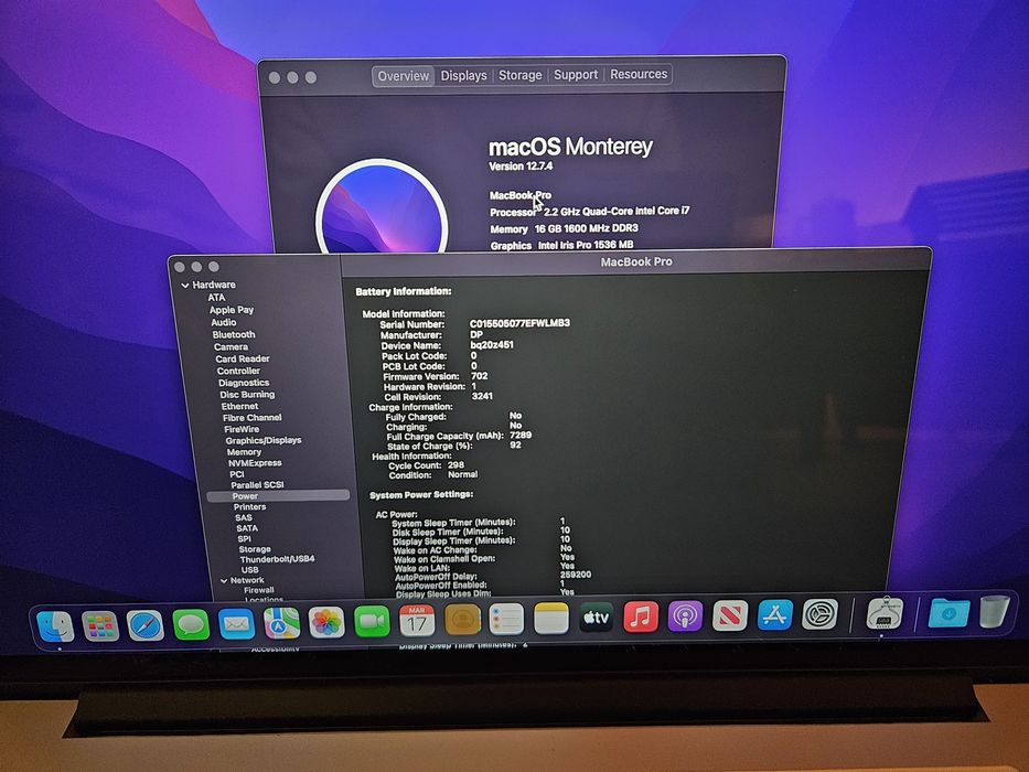 Apple MacBook Pro a1398 15 cali 2015 rok (299cykli)