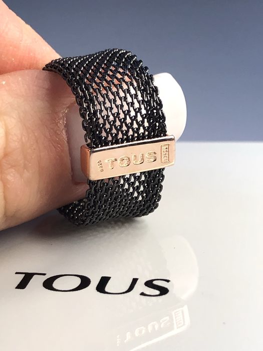 TOUS pierścionek Icon Mesh srebro 925 oryginał