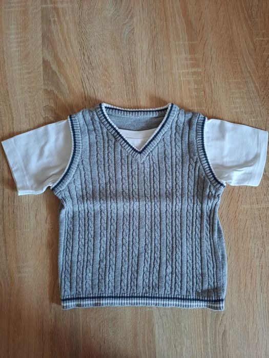 Kamizelka z koszulką rozm. 68/74 chrzest ślub wesele