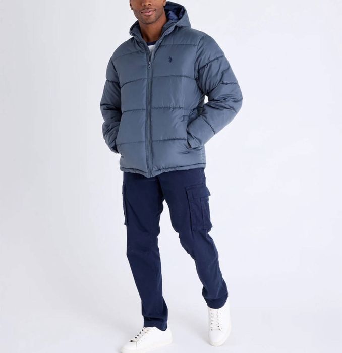 Нова чоловіча куртка us polo assn solid quilted channel puffer jacket