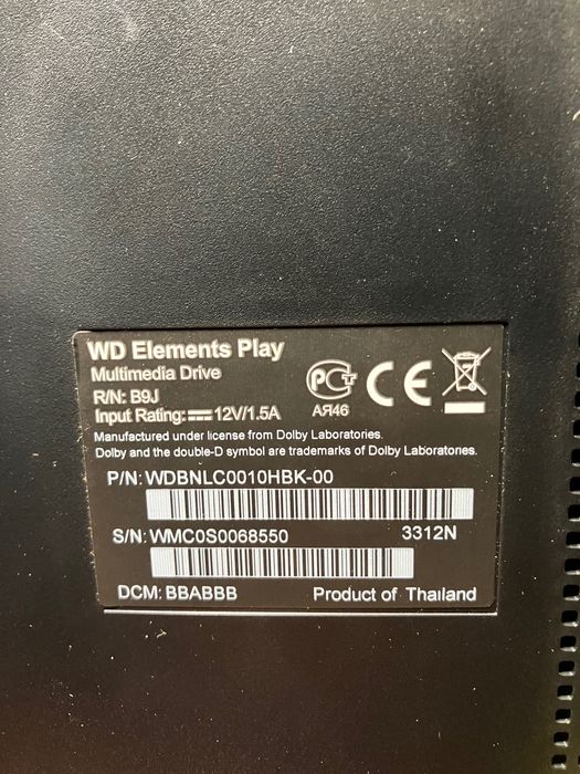 WD ELEMENTS PLAY  disco duro multimédia