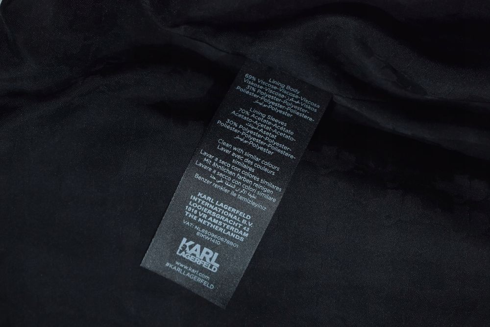 Karl Lagerfeld Kurtka Z Mieszanki Materiałów Biker Jacket Oversize 40