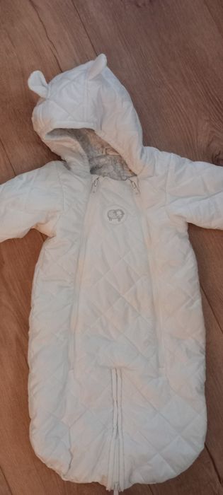 Kombinezon wiosna/ jesień biały 62/68 H&M