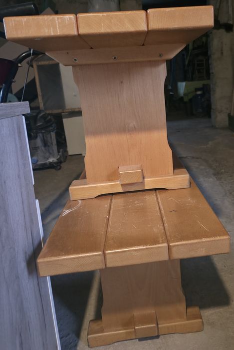 Drewniane ławki solidne, stabilne, klasyczny styl