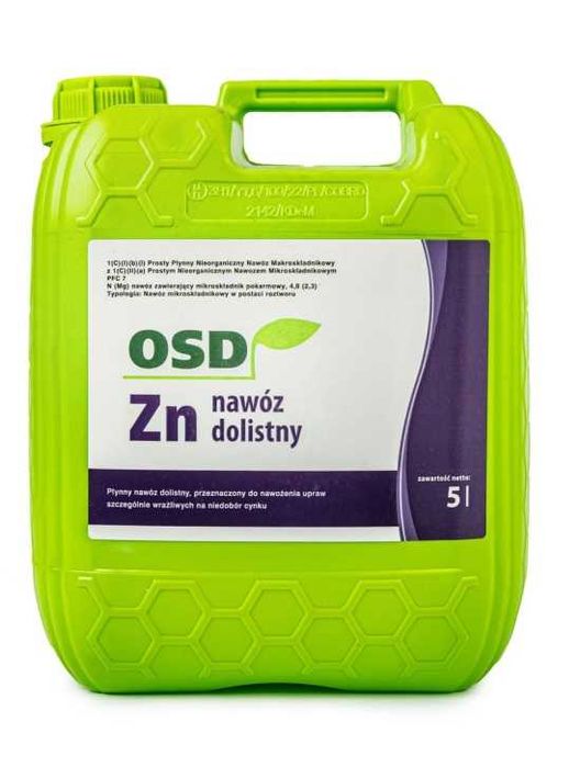 OSD Cynk nawóz dolistny Osd Cynk w płynie 5 litrów, odżywka dolistna na 5 hektarów
