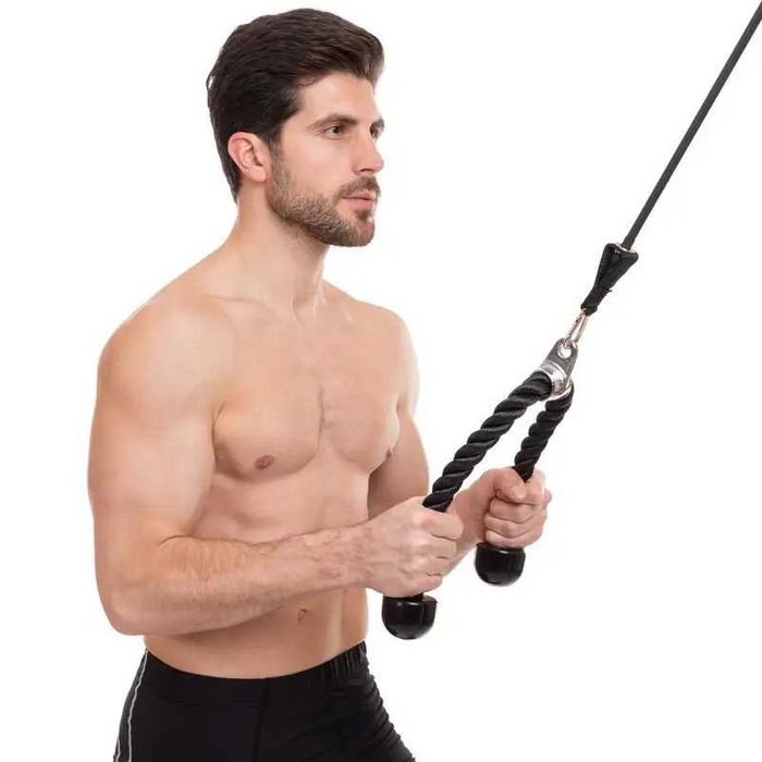 Канат подвійний для трицепса, тяги з подвійним хватом. Рукоятка