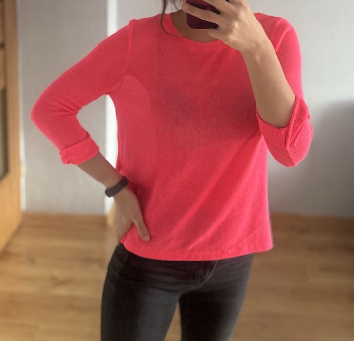 Sweter bluzka różowa