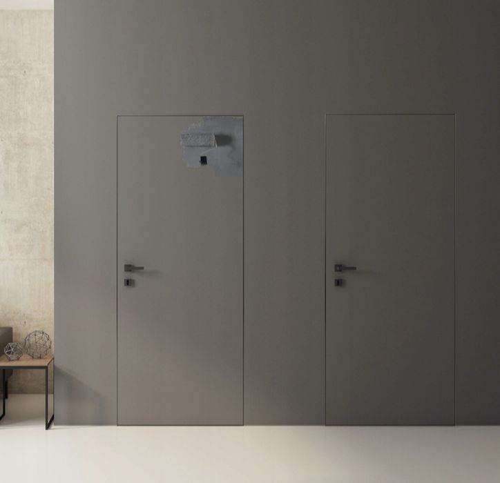 Drzwi Ukryte UNI ościeżnica aluminiowa 90 LEWE do malowania