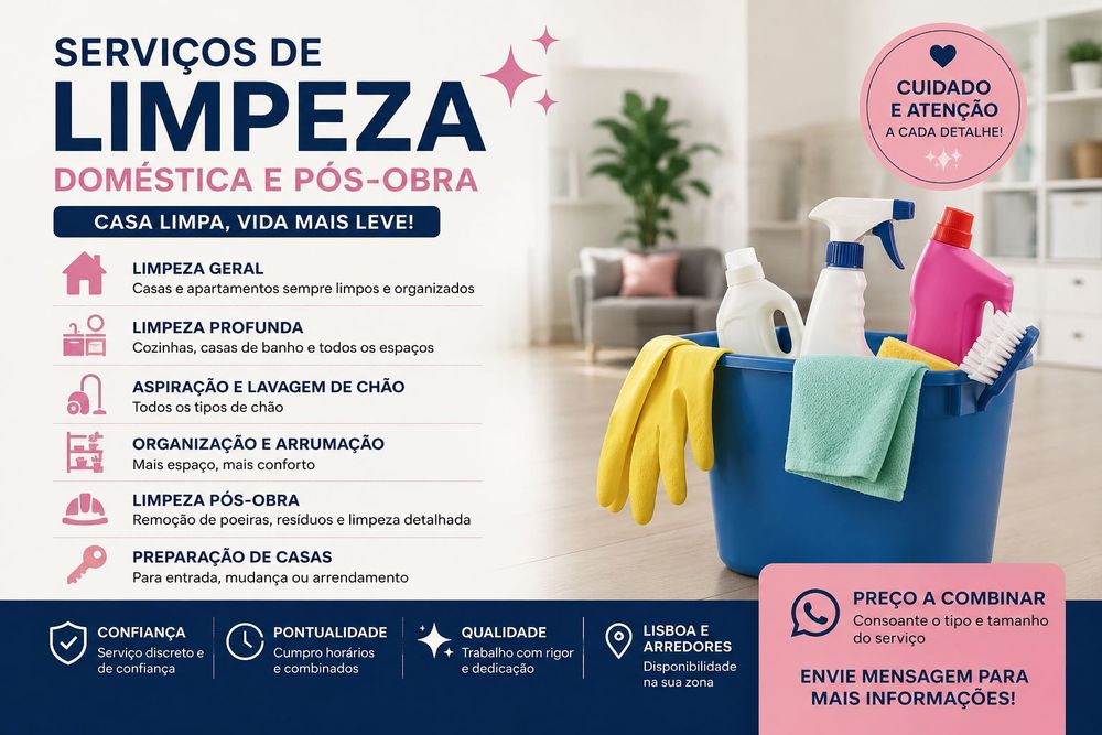 Limpezas habitacao e pos obra