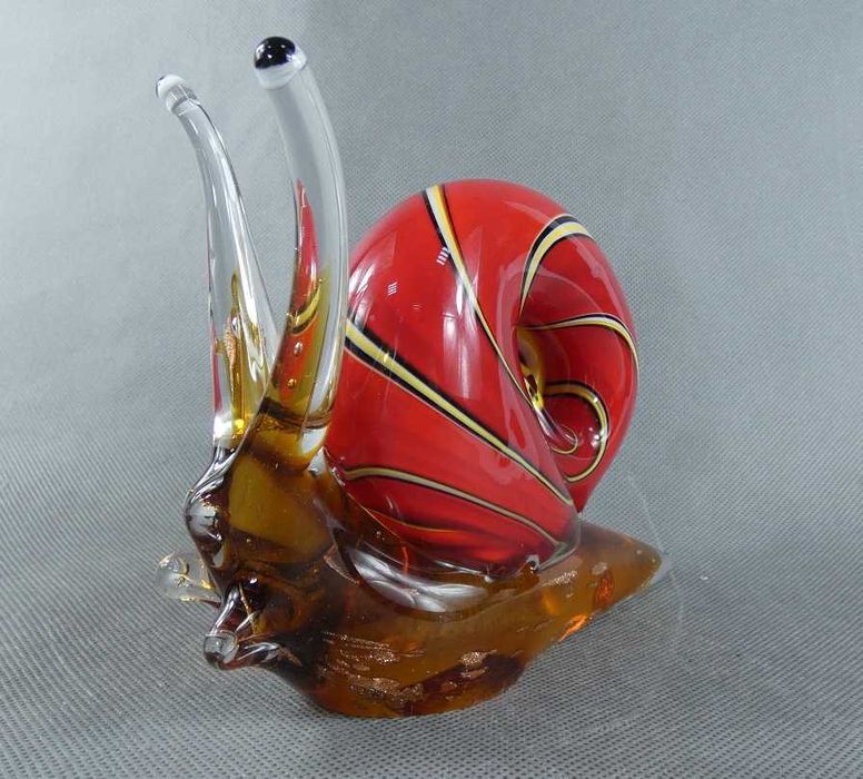 Figura szkło ŚLIMAK muszla figurka MURANO