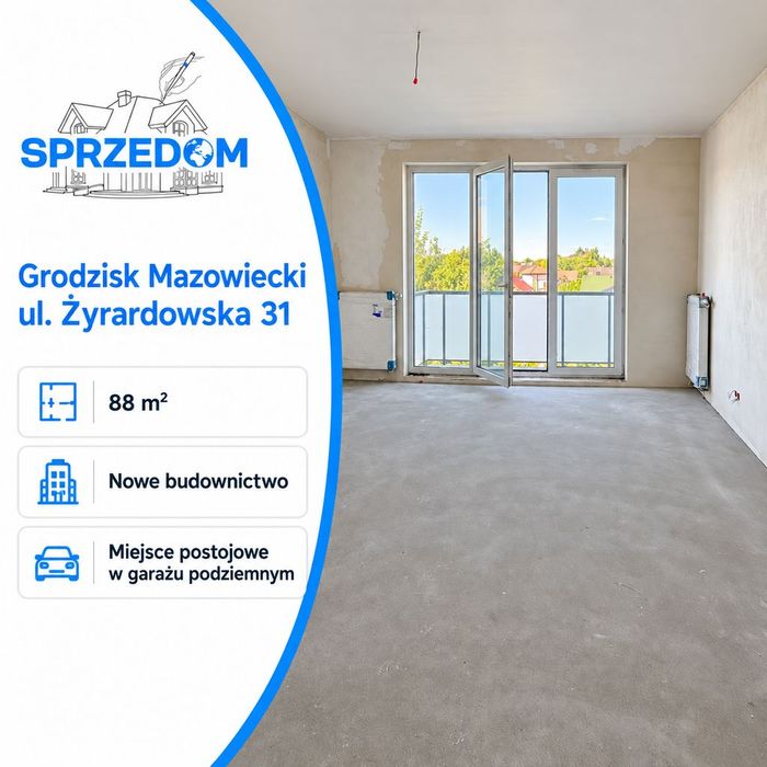Mieszkanie 88m²✮2019✮4pokoje✮Balkon✮Garaż✮