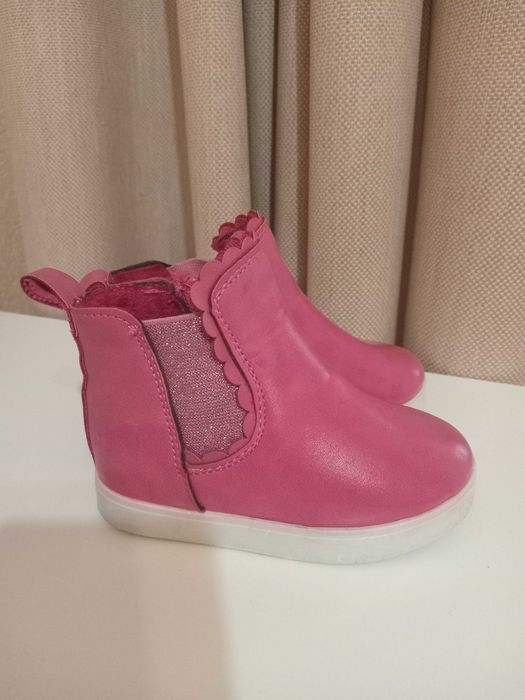 Сапожки демісезонні на флісі для дівчинки 21 розмір