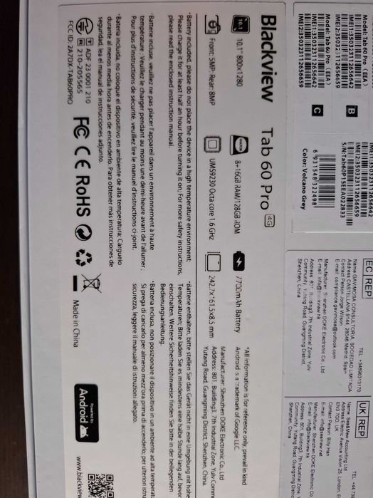 Tablet Blackview 60 PRO