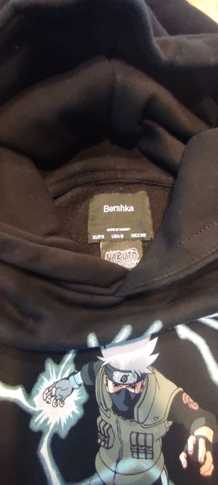 Bershka bluza czarna Naruto Shippuuden roz S