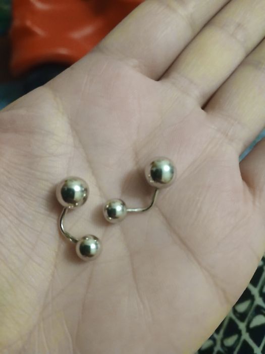 Серебрянные серьги на закрутках