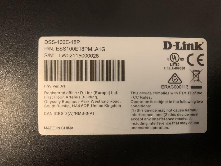 Przełącznik sieciowy switch D-Link POE 18 portów