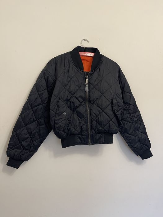 Женский Винтажный Дутый Двухсторонний Бомбер МА-1 USA Flyer’s Jacket