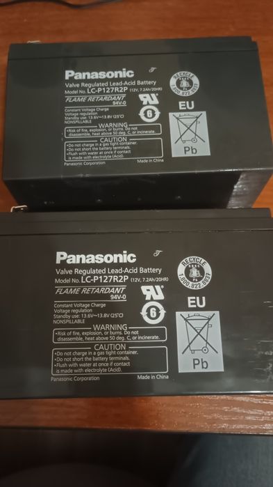 Акумулятор Panasonic LC-P127R2P  7 аг. Ампер годин