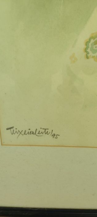 Vendo aguarela original de Teixeira - Leyte, com moldura de  102 cm po