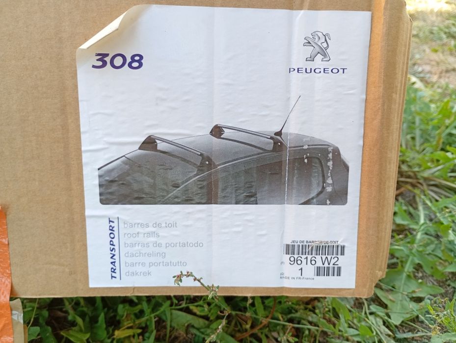 Bagażnik na dach, relingi poprzeczki Peugeot 308 nowe