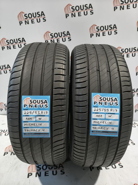 2 pneus semi novos 225-55R17 Michelin - Oferta dos Portes