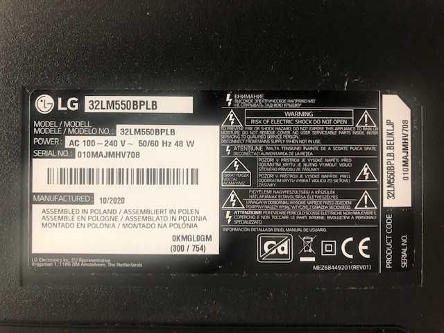 TV LG 32lm550BPLB