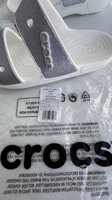 Жіночі шльопанці Crocs Glitter II, 39-40